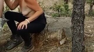 Stopped for a blowjob on our hike