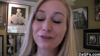 Dagfs - Little Bitch Fucked Hard From Behind And Gets Big Load On Her Face