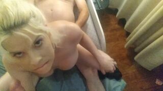 2 Bull's stuff pregnant blonde and record for cuck