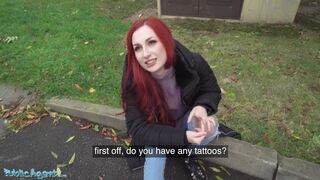 Redhead Brit Shows Off Her Pierced Tits Before Basement Fuck Creampie