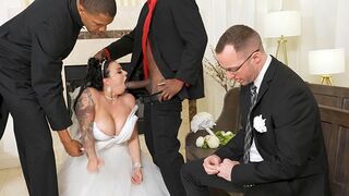 Dogfart Network - Payton Preslee's Wedding Turns Rough Interracial Threesome - Cuckold Sessions
