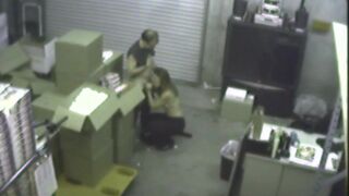 Couple having Blowjob at warehouse