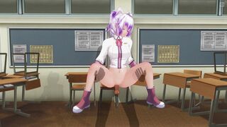 3D HENTAI Schoolgirl handfucked in pussy