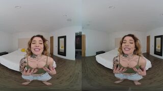 Inked Latina Teen Vanessa Vega Likes Big Bed And Big Dick VR Porn