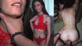 Girl from Tinder gave herself on the first date, she was wearing beautiful lingerie
