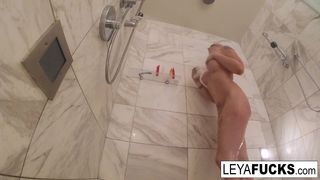 Crazy Clown Leya takes her aggressions out on her pussy