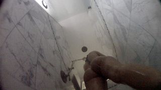 London Keyes takes a hidden camera shower