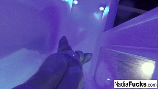 Nadia White masturbating in the shower