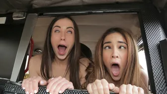 Fake Taxi - Cheeky Spanish Lesbians Fuck Cabbie