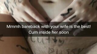 POV: Your big boobed fertile wife after all night creampie gangbang get pregnant for sure! - Cuckold Captions Roleplay - Milky Mari