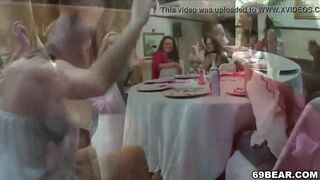 Blowjob orgy with bride and her friends