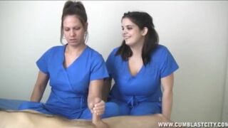 Nurses extract a huge cumshot