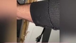 My first ever black cock. Husband brought wife a black cock from OF. Captions by real amateur wife!