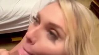 Girl from Facebook dating let’s me cum in her mouth POV