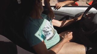Young stranger masturbates me in my car on the street