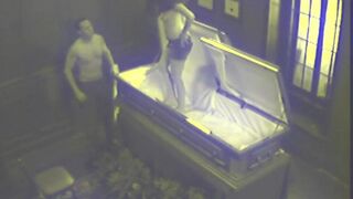 Couple Fucking Hardcore Coffin caugh on camera