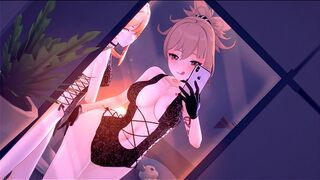 Genshin Impact: Yoimiya Sex with a Beautiful Girl. (3D Hentai)