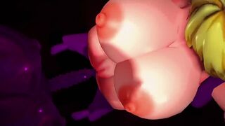 Gigantic Tits Girl VS Slime【Hentai 3D】