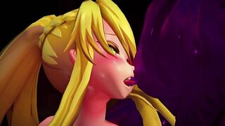 Gigantic Tits Girl VS Slime【Hentai 3D】