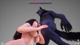 Latina Thick Girl - Sex with Werewolf【Hentai 3D】