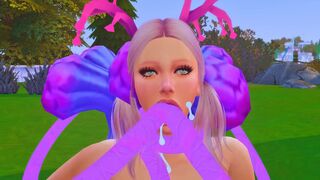 PINK HAIRED GIRL BEING FUCKED BY TENTACLES/YHE SIMS 4/HENTAI/3D