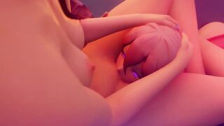 GENSHIN IMPACT Raiden Shogun & Yae Miko LESBIAN HENTAI Licking Fingering Squirting Masturbates