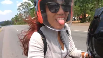 Big ass Thai amateur GF sucks and rides