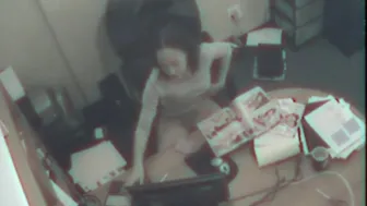 Scandalous GFs - Office Rubbing and Fingering Pussy while on work