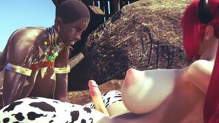 cow futa fucks african princess