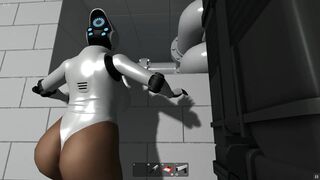Haydee [PornPlay Hentai sex game] Ep.2 Big boobs android girl fighting bad robot