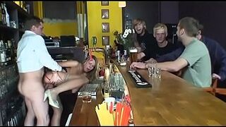 blonde got cum gangbang