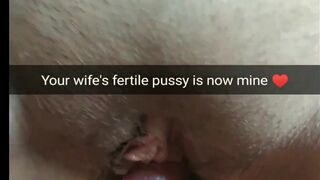 Cheating wife get breed and knocked up by her lover who regular fuck her without condom! - Cuckold captions - Milky Mari