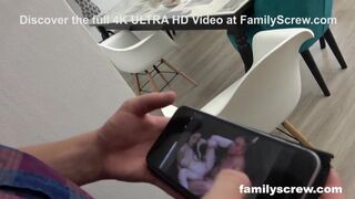 Pregnant Maid watching Family Fuck