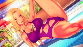 Lady Tsunade Teaches the Sexjutsu to Naruto with Many Creampies - Anime Hentai 3d Compilation
