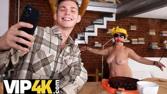 Shame 4K - Mature Birthday Girl In Stockings Fucked On The White Couch