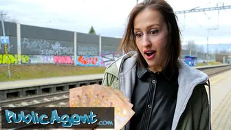 Public Agent - Train Station Smoker Gets Her Tits Out To Pay The Fine