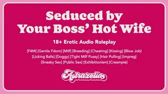 [Erotic Audio] Seduced by Your Boss’ Hot Wife [Gentle Fdom] [Milf] [Breeding] [Cheating]