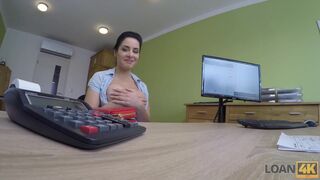 Beautiful masseuse agrees to have sex in order to get a loan