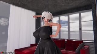 [Breast Expansion] 2B Giantess Growth