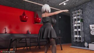 [Breast Expansion] 2B Giantess Growth