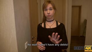 Naive gal has to satisfy sexual needs of hung debt collector