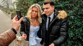 Debt 4K - Debt Collector Fucks The Bride In White Dress And Stockings