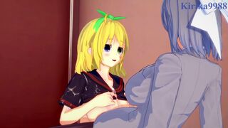 Ryona and Yumi have intense futanari sex in the restroom. - Senran Kagura Hentai