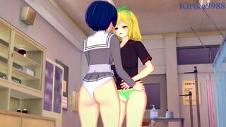 Ryona and Yozakura engage in intense lesbian play in the infirmary. - Senran Kagura Hentai