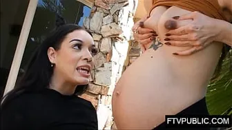 Pregnant Girl Feeds Other Girl Breasts Milk