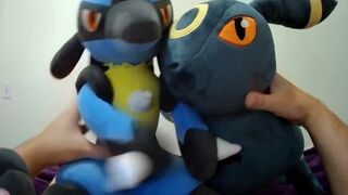 Lucario and Umbreon Plush Pussy Swapping and Creampie