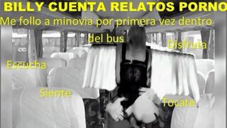 (Only Audio) I'm fucking My girlfriend first time in the bus, follo a mi novia en el bus