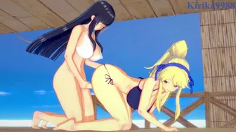 Katsuragi And Ikaruga Have Intense Futanari Sex On The Beach. - Senran Kagura Hentai