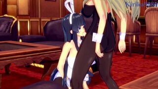 Ikaruga and Katsuragi have intense futanari sex in a bar. - Senran Kagura Hentai