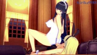 Ikaruga and Katsuragi have intense futanari sex in a bar. - Senran Kagura Hentai